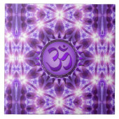 Geometrie-Energie-lila OMmandala-Keramik-Fliese Fliese (Vorderseite)