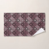 Geometrie ethnisches Patchwork braun burgunderrot  Badhandtuch Set (Handtuch)