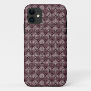 Geometrie ethnisches Patchwork braun burgunderrot Case-Mate iPhone Hülle