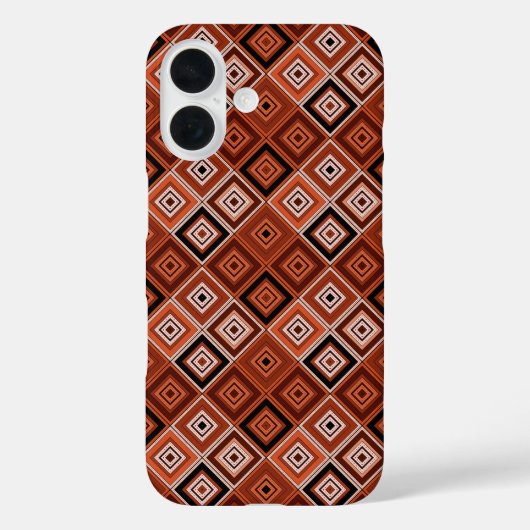 Geometrie ethnisches Patchwork braun orange Case-Mate iPhone Hülle (Rückseite)