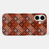 Geometrie ethnisches Patchwork braun orange Case-Mate iPhone Hülle (Rückseite (Horizontal))