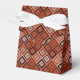Geometrie ethnisches Patchwork braun orange  Geschenkschachtel