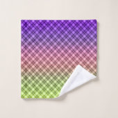 Geometrie, Farbverlauf, Ombre Badhandtuch Set (Waschlappen)