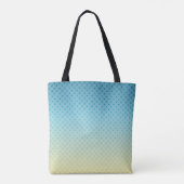 Geometrie, Farbverlauf, Ombre, farbig, blau und ge Tasche (Rückseite)