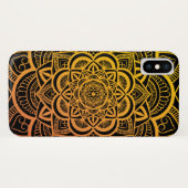Geometrie Floral Mandala Gold Orange Gradient Case-Mate iPhone Hülle (Rückseite (Horizontal))