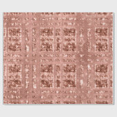 Geometrie Funkelnd Rose Gold Grily Copper Glitzer Geschenkpapier (Flach)