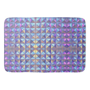 Geometrie für Gold, Blau und Lila Irideszierung 2 Badematte