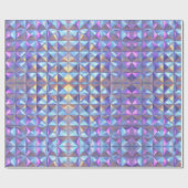 Geometrie für Gold, Blau und Lila Irideszierung 2 Geschenkpapier (Flach)
