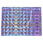 Geometrie für Gold, Blau und Lila Irideszierung 2 Große Geschenktüte (Vorderseite)