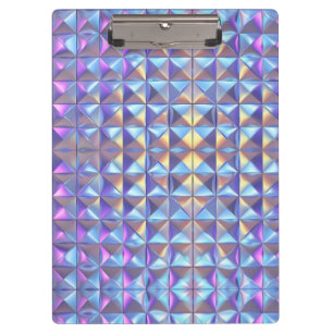 Geometrie für Gold, Blau und Lila Irideszierung 2 Klemmbrett