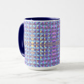 Geometrie für Gold, Blau und Lila Irideszierung 2 Tasse (Vorderseite Links)