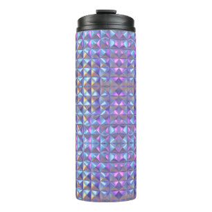 Geometrie für Gold, Blau und Lila Irideszierung 2 Thermosbecher