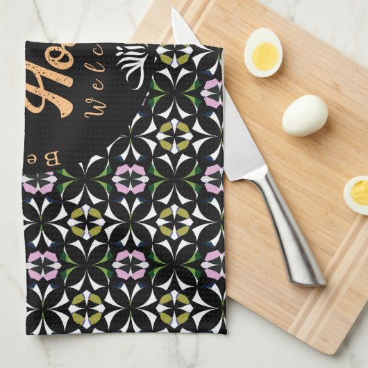 Geometrie Geschirrtuch (Viertel Falte)