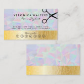 Geometrie | Gold Natural Lines Treuekarte (Vorne/Hinten)