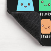 Geometrie hält fit, geometrische Formen Mousepad (Ecke)
