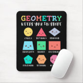 Geometrie hält fit, geometrische Formen Mousepad (Mit Mouse)