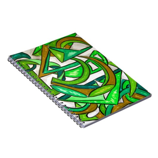 Geometrie Hausaufgaben-Abstrakte Kunst Handgemalt Notizblock (Rechte Seite)