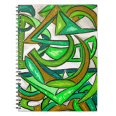 Geometrie Hausaufgaben-Abstrakte Kunst Handgemalt Notizblock (Vorderseite)