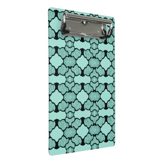 Geometrie in Bewegung Mini Klemmbrett (Schrägansicht)