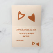 Geometrie in der Liebe - Roter Ocker - Glückliche  Karte (Innenseite)