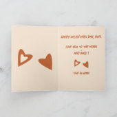 Geometrie in der Liebe - Roter Ocker - Glückliche  Karte (Innenseite)