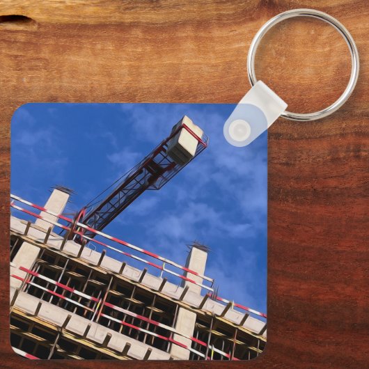 Geometrie in der Luft Schlüsselanhänger (Rückseite)