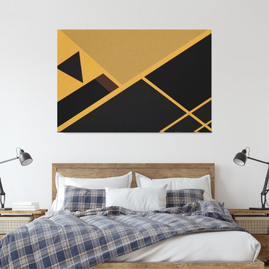 Geometrie in Erdfarben, Leinwand (Insitu (Schlafzimmer))