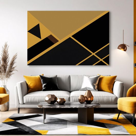 Geometrie in Erdtönen Poster