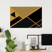Geometrie in Erdtönen Poster (Heimbüro)