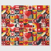 Geometrie in Farbe Geschenkpapier (Flach)