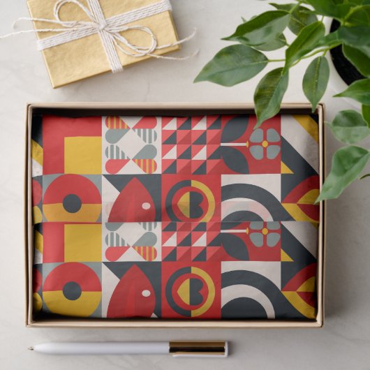 Geometrie in Farbe Seidenpapier (Geschenk)