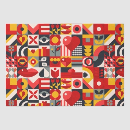 Geometrie in Farbe Seidenpapier (Vorderseite)