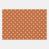 Geometrie in Liebe - Creme auf den roten Ockerherz Geschenkpapier Set (Vorderseite)