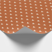 Geometrie in Liebe - Creme auf rotem Ocker - Muste Geschenkpapier (Ecke)