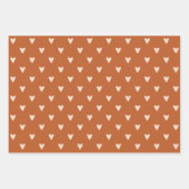Geometrie in Liebe - Creme auf rotem Ocker - Muste Geschenkpapier Set (Vorderseite 2)