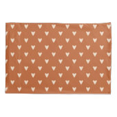 Geometrie in Liebe - Creme auf rotem Ocker - Muste Kissenbezug (Rückseite)