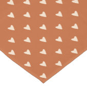 Geometrie in Liebe - Creme auf rotem Ocker - Muste Kurzer Tischläufer (Ecke)