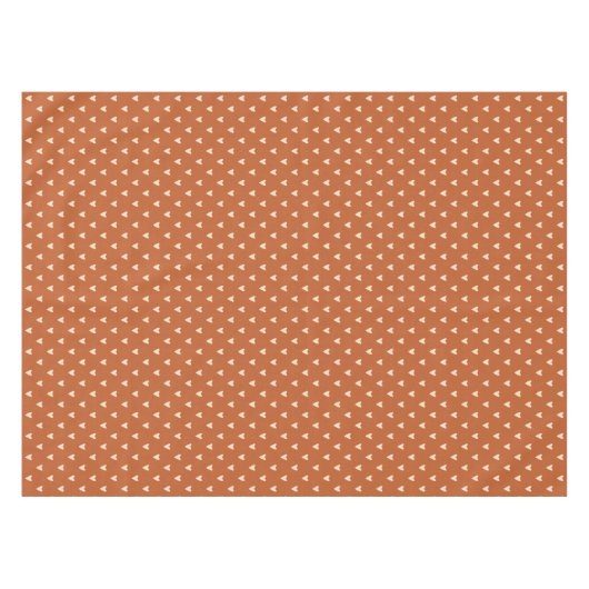 Geometrie in Liebe - Creme auf rotem Ocker - Muste Tischdecke (Vorderseite (Horizontal))