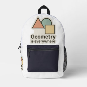 Geometrie ist überall Aufkleber - farbige Formen Bedruckter Rucksack