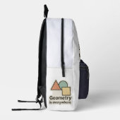 Geometrie ist überall Aufkleber - farbige Formen Bedruckter Rucksack (Links)