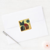 Geometrie Katze Quadratischer Aufkleber (Umschlag)