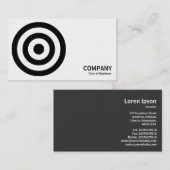 Geometrie - Konzentrische Kreise - Schwarz Visitenkarte (Vorne/Hinten)