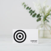 Geometrie - Konzentrische Kreise - Schwarz Visitenkarte (Stehend Vorderseite)