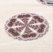 Geometrie Land Earth Pink Mandala Untersetzer (angewinkelt)