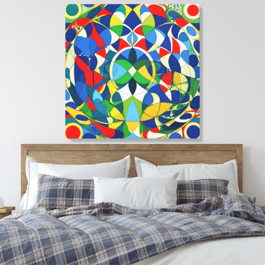 Geometrie Leinwanddruck (Insitu (Schlafzimmer))