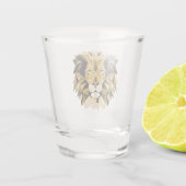 Geometrie Löwenkopf braun Schnapsglas (Rückseite)