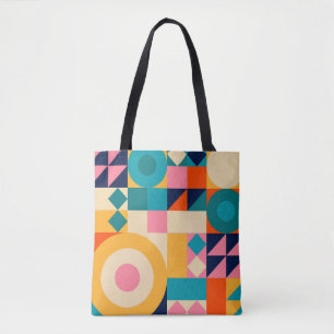 Geometrie-Minimalistisch: Vintages Illustrationspa Tasche