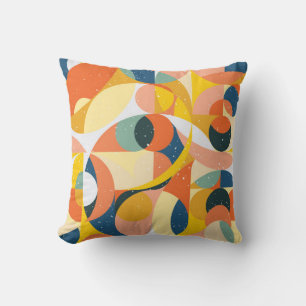 Geometrie-minimalistisches Kunstmuster mit einfach Kissen