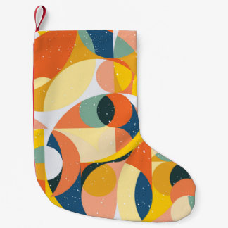 Geometrie-minimalistisches Kunstmuster mit einfach Kleiner Weihnachtsstrumpf