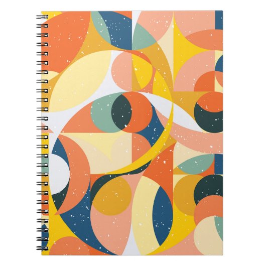 Geometrie-minimalistisches Kunstmuster mit einfach Notizblock (Vorderseite)